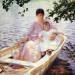 Mother and Child in a Boat